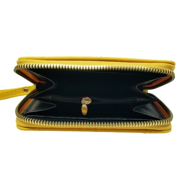 Yellow Quilted Backpack and Wallet set - Picture 14 of 14